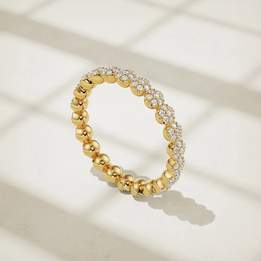 gold infinity diamond wedding band
