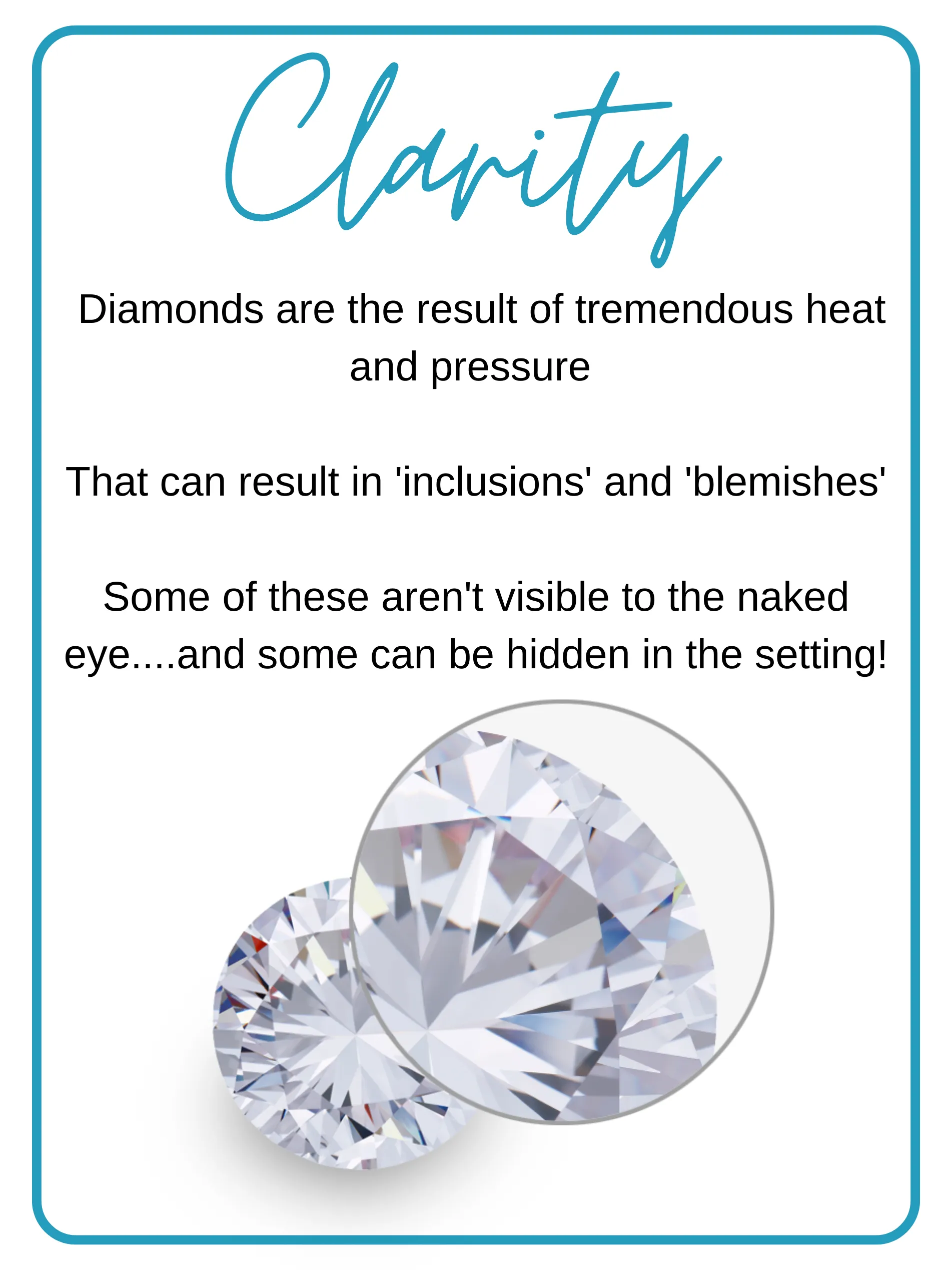 diamond clarity refers to any inclusions in the diamond