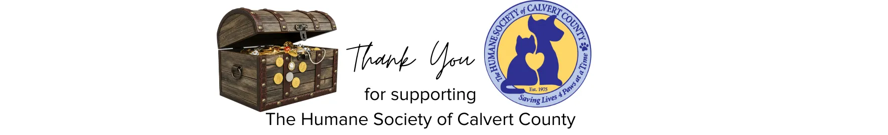 thank you for supporting the humane society of calvert county