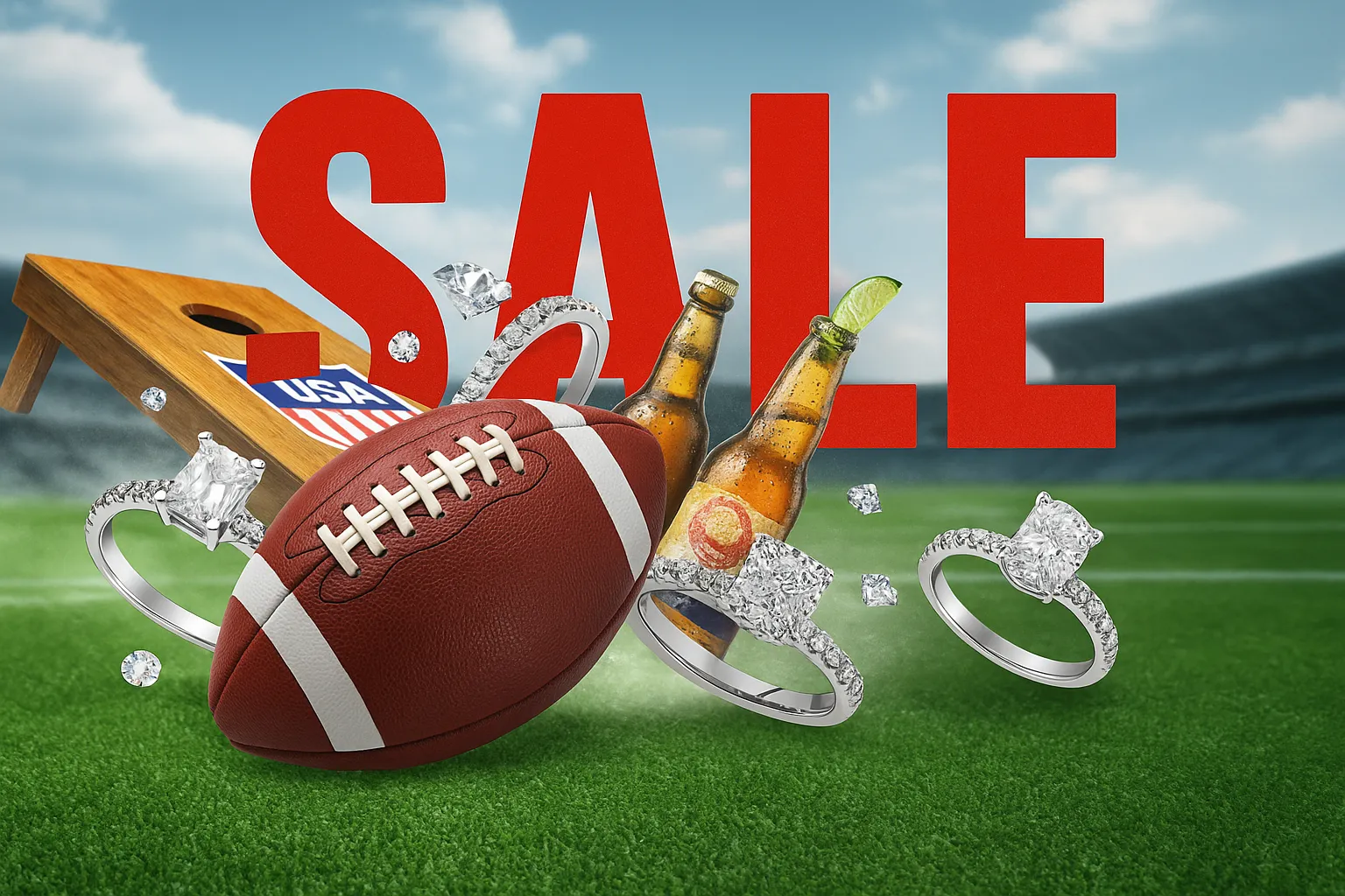 Up to 50% off storewide at Doland Jewelers during the Kickoff to Savings Tailgating Sale