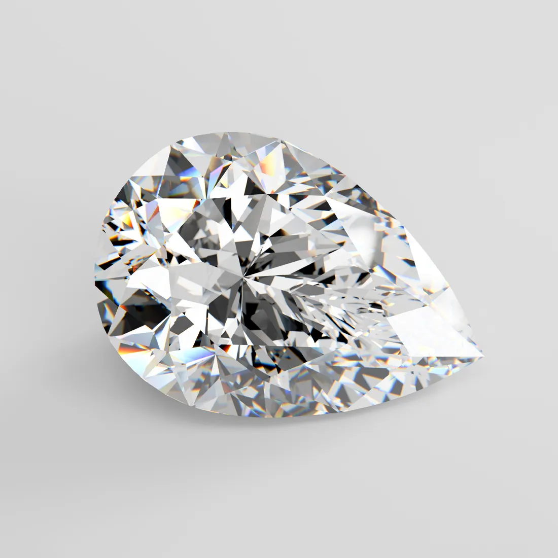 A round brilliant-cut diamond with intricate facets on a light background.