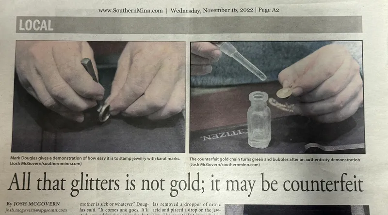 Read article: That Gold Could Be Counterfeit