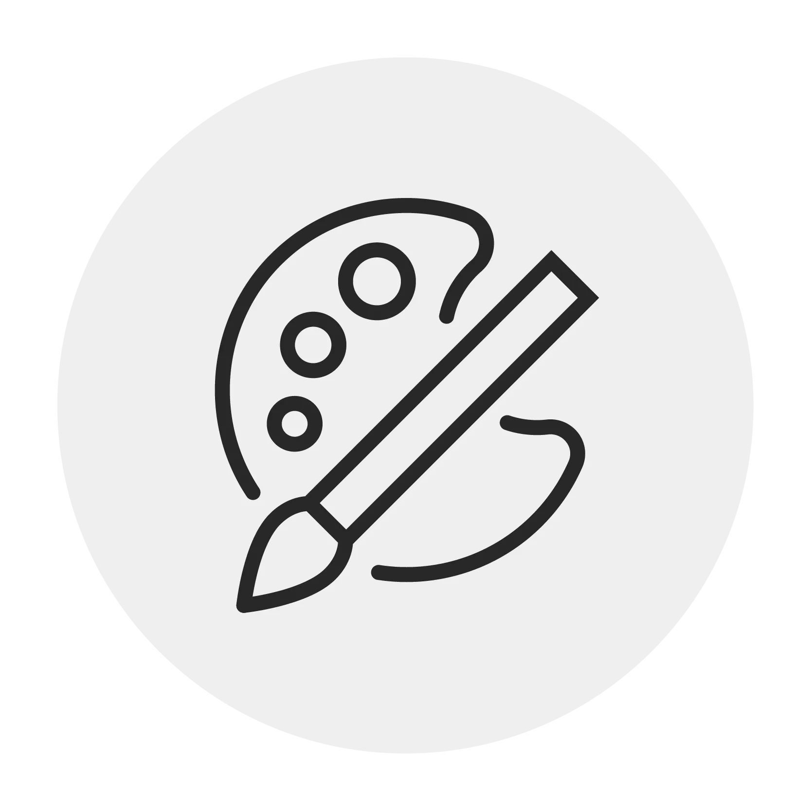 Icon of a paint palette and pencil, representing custom jewelry design services
