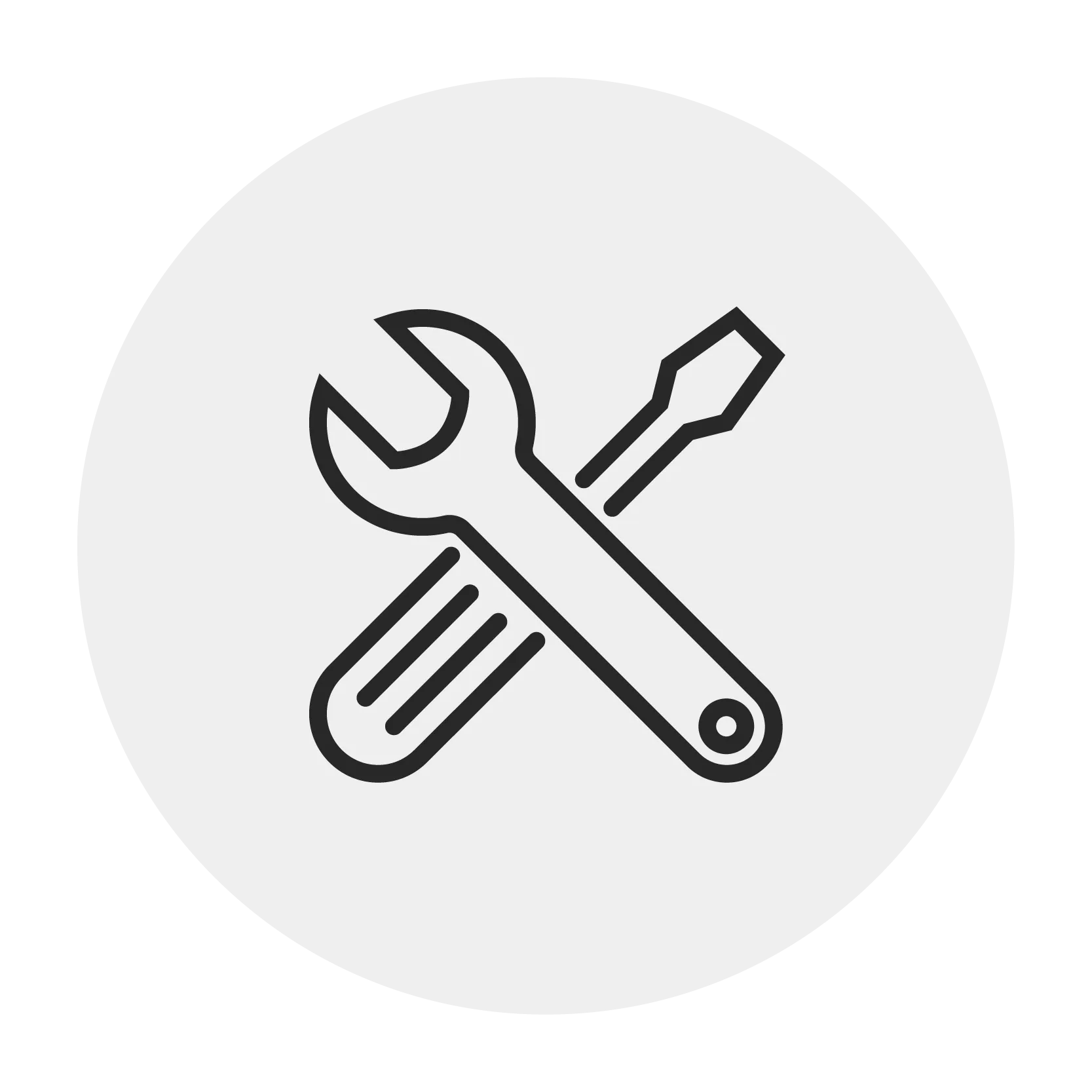 Icon of a wrench and screwdriver crossed, representing jewelry repair services