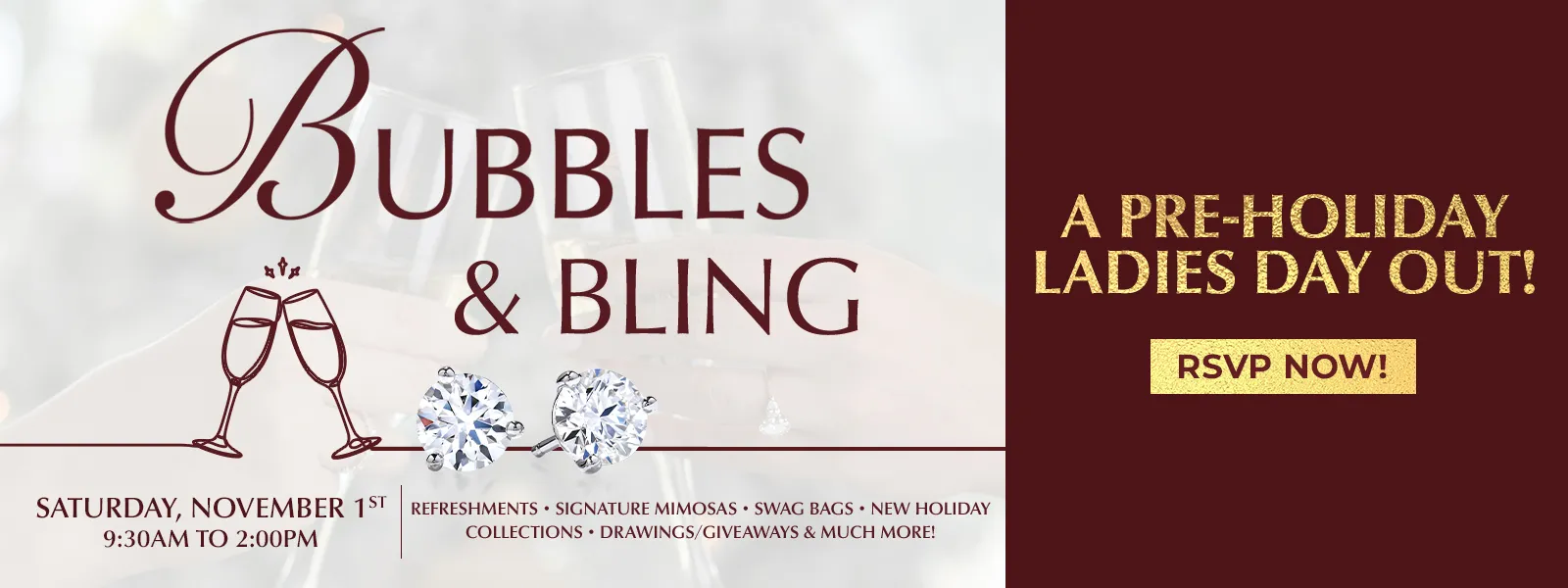 Bubbles & Bling November 1st