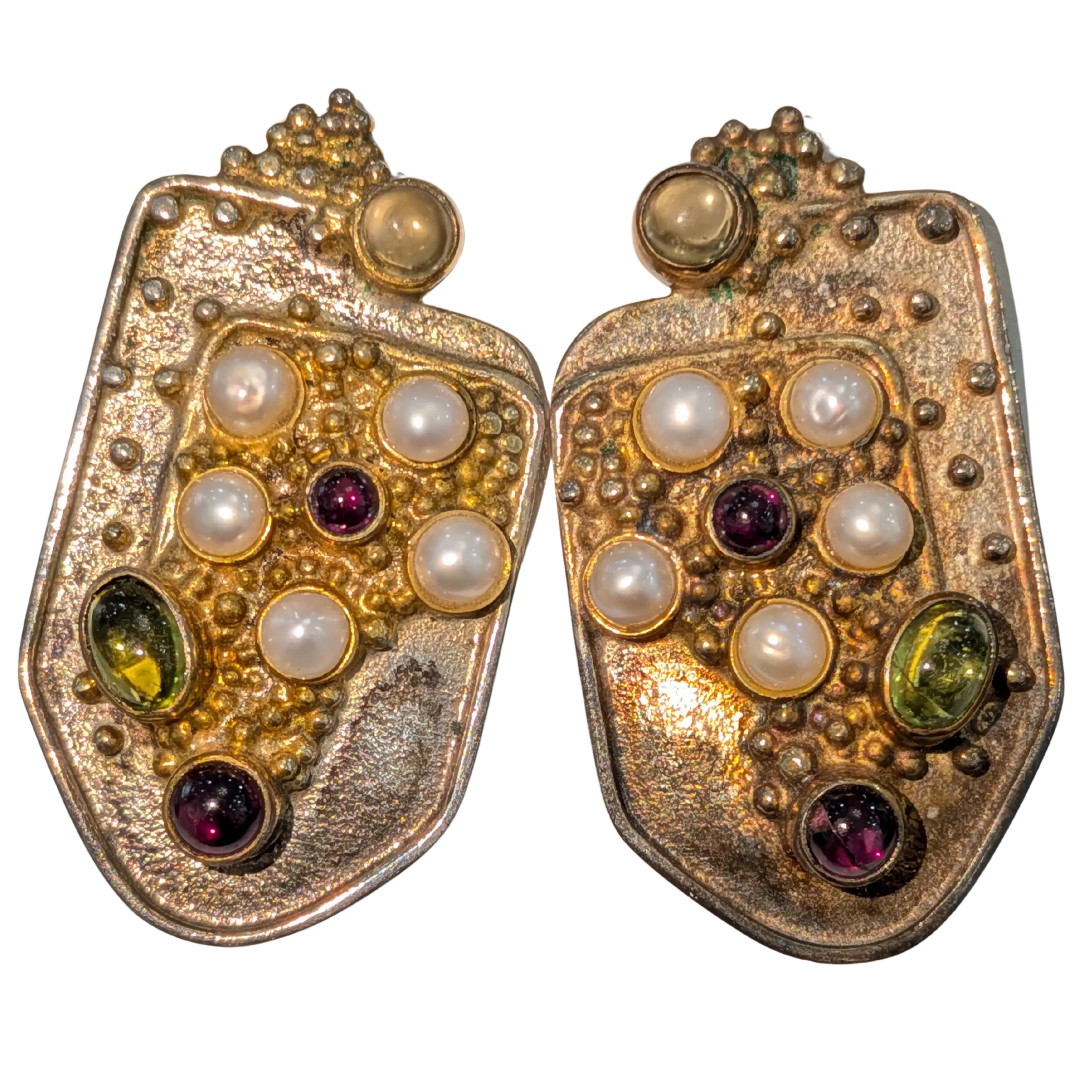 Silver & semi Precious Stud Earrings $200.00 Fairfield Center Jewelers Fairfield, CT