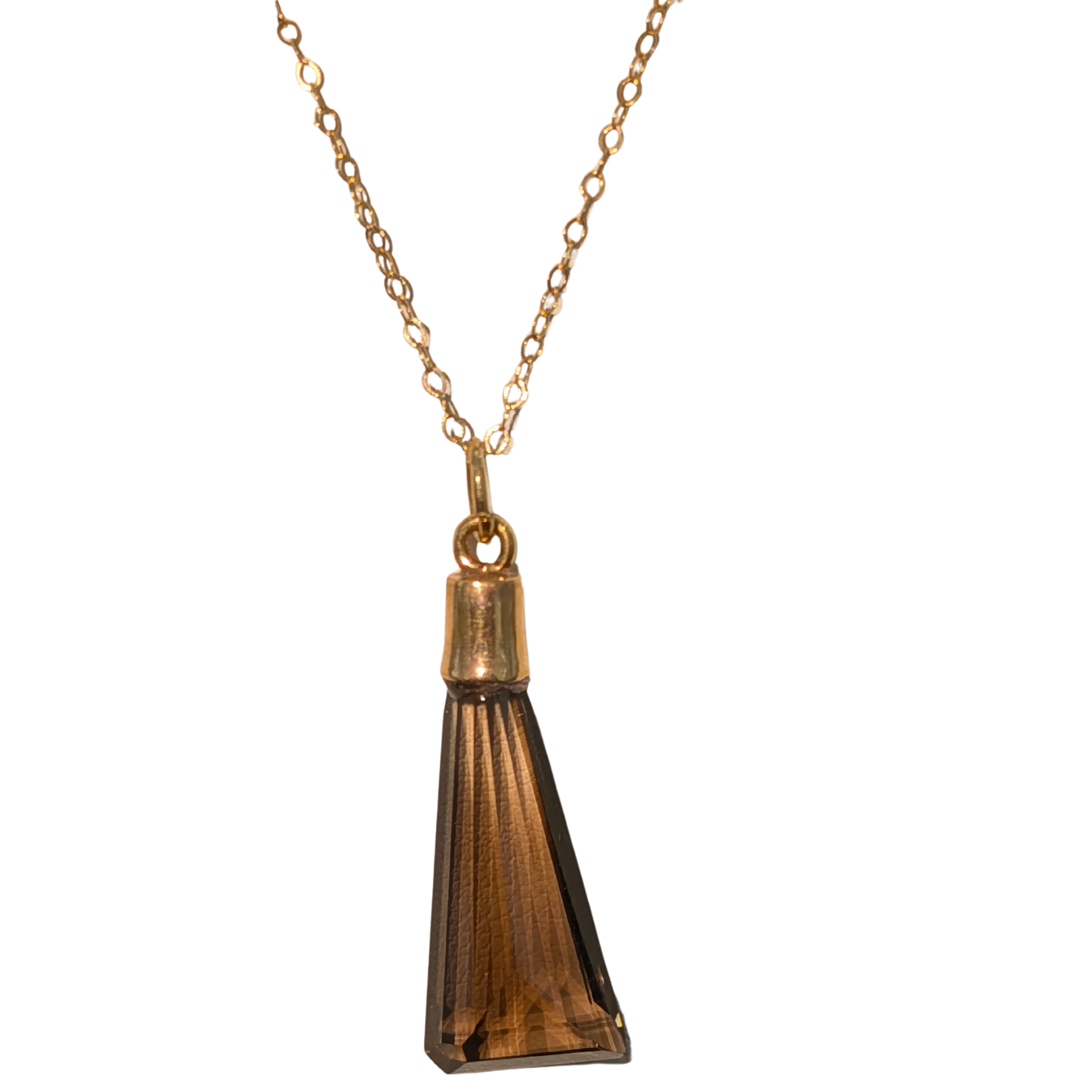 14K & Smokey Quartz Necklace $168.00 Fairfield Center Jewelers Fairfield, CT