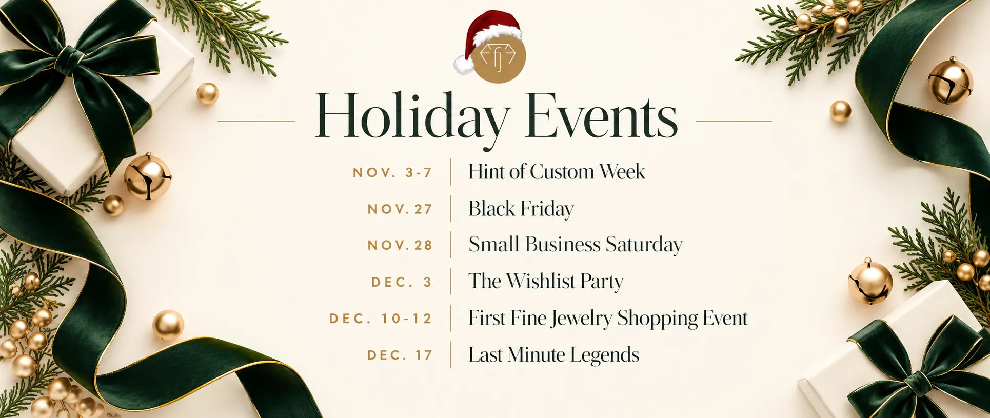 Promotional banner for Falls Jewelers offering a complimentary vacation with purchase, featuring cruise and city images.