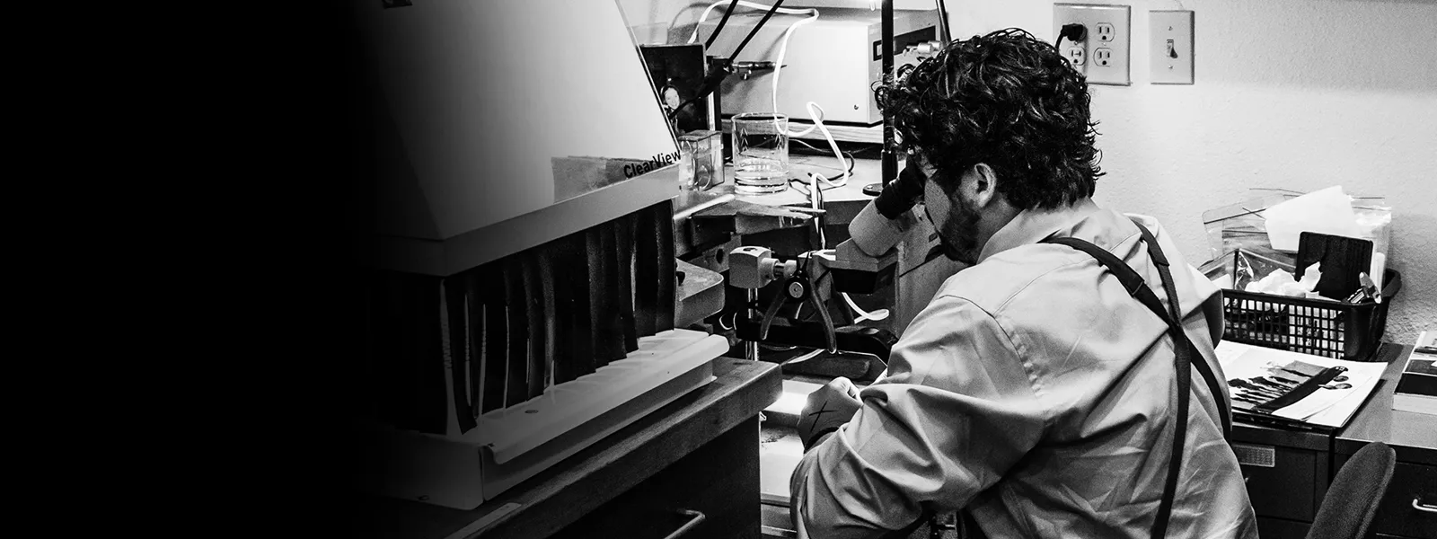 Bobby Franzetti at his jewelry bench. Franzetti Jewelers Austin, TX