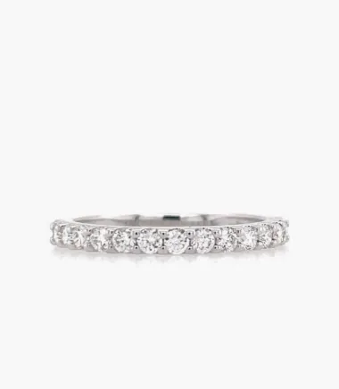 Round Diamond Wedding Band designed and made by Franzetti Jewelers Austin, TX