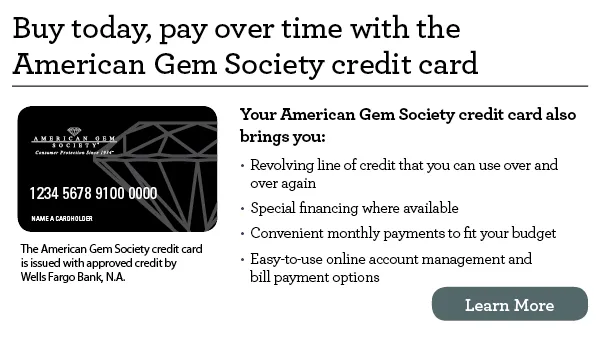American Gem Society credit card offer with benefits like revolving credit and easy online management. Learn more.