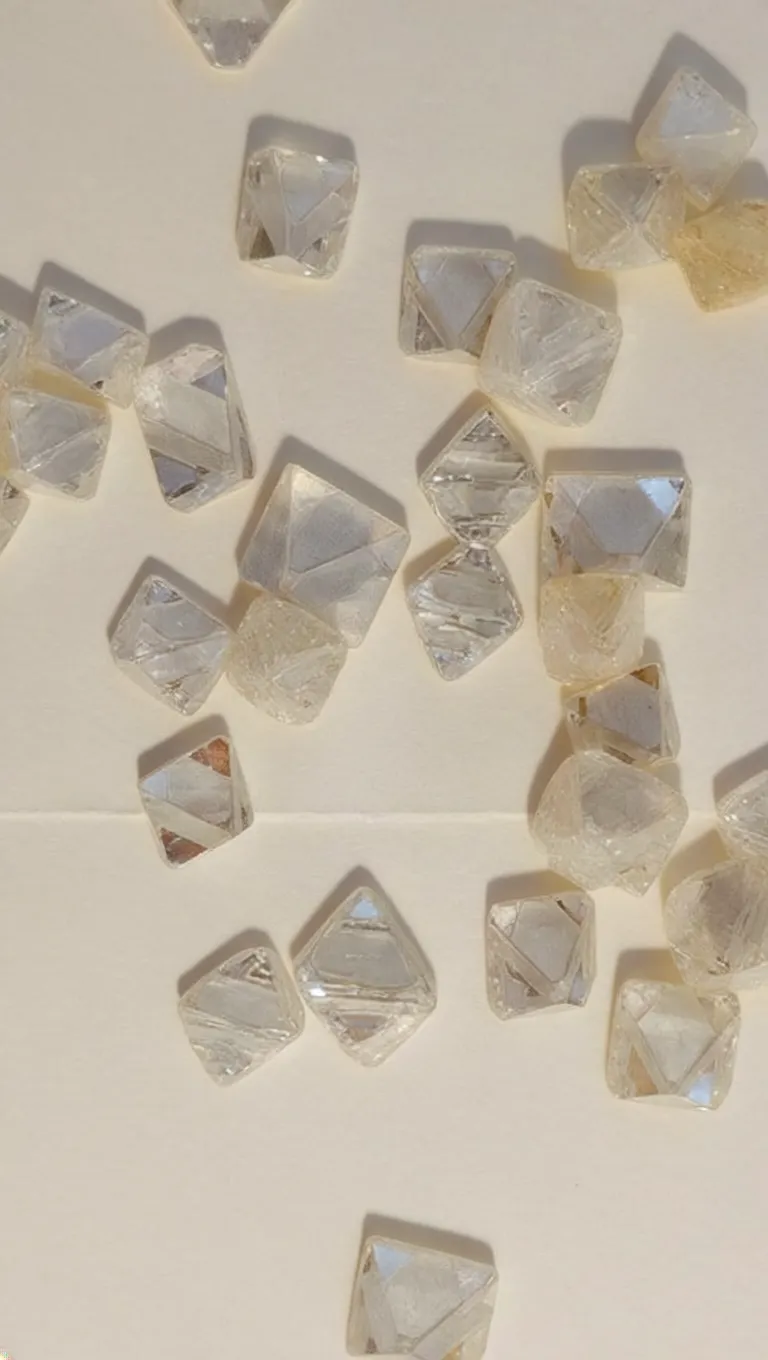 Rough diamonds hand selected in Antwerp, Belgium