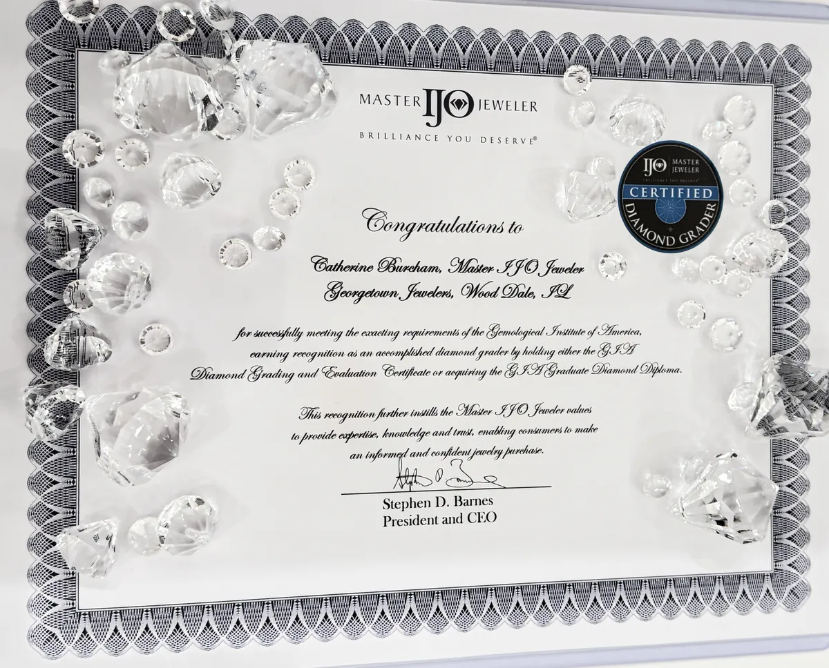 Catherine Awarded with Master IJO Jeweler Certified Diamond Grader Title!