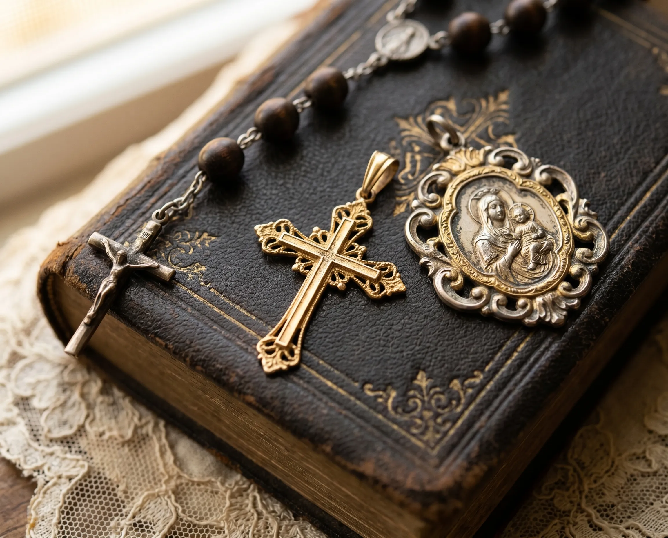 Vintage religious estate jewelry at Georgetown Jewelers, Wood Dale, IL