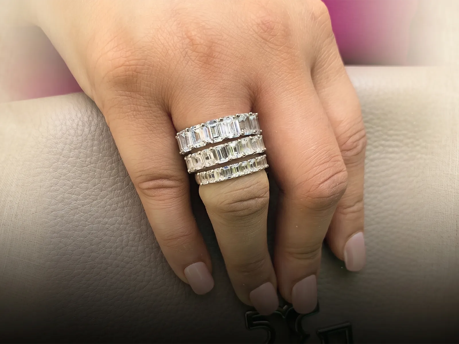 Women's wedding band builder at Georgetown Jewelers, Wood Dale, IL