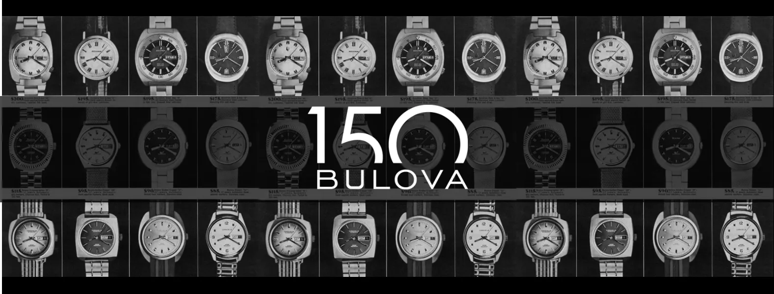 Bulova assorted watches in black and white 