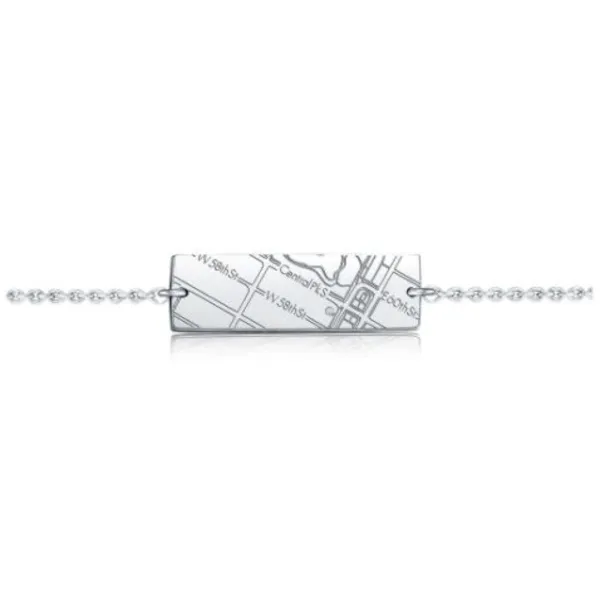 Classic Rectangular Map Bracelet Starting at $165.00Available in Sterling Silver, White Gold, Rose-Gold, Yellow GoldSpecial Order Item #170-104 Goldmart Jewelers Redding, CA