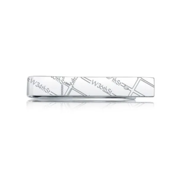 Elegant Sterling Silver Map Tie Bar Starting at $195.00Special Order Item # 180-19 Goldmart Jewelers Redding, CA