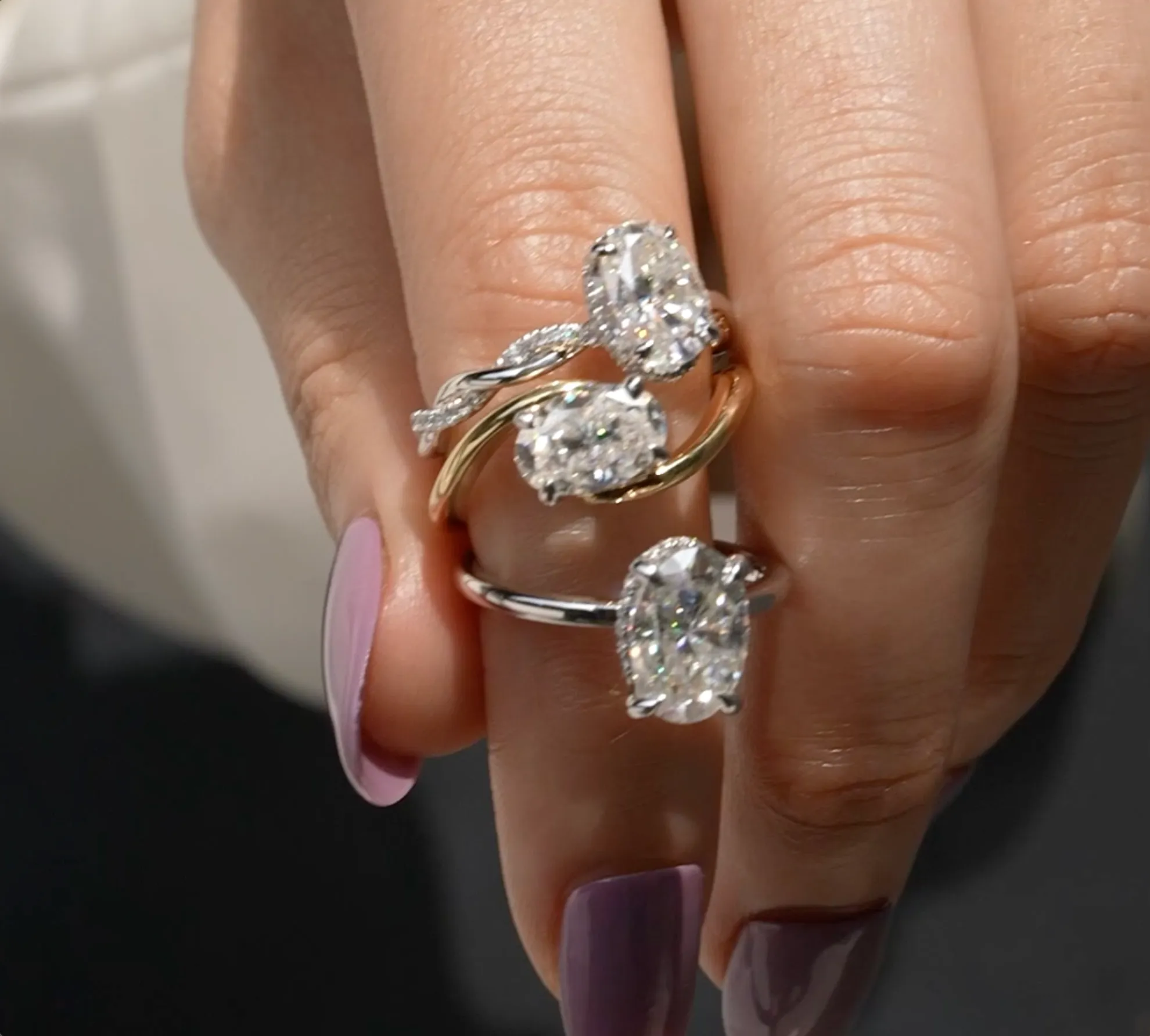 Gabriel & Co. engagement rings and wedding bands at Gray's Jewelers Bespoke in Saint James, New York