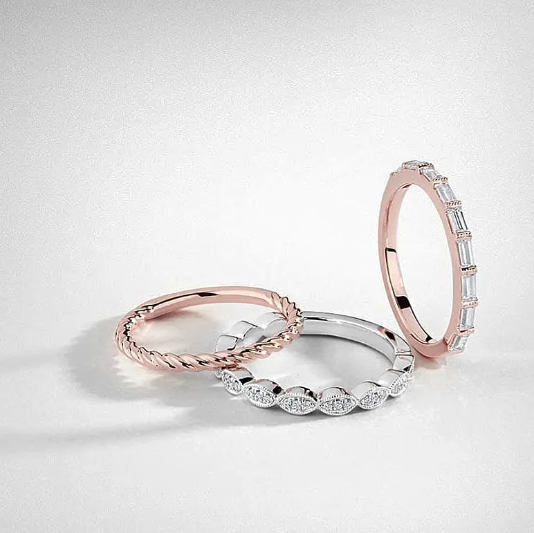 Engagement rings of all metals at Grogan Jewelers By Lon in Florence, AL - close to Muscle Shoals.