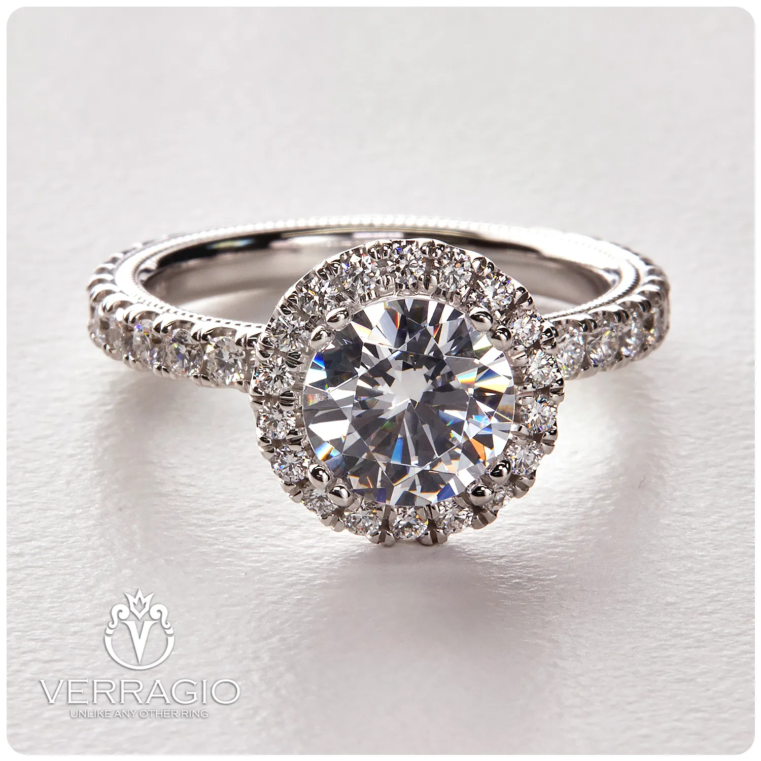 Halo Halo settings are extremely eye-catching with a fashionable collection of gemstones surrounding the center stone.The surrou