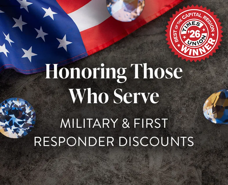 US flag and diamonds, TU Best Winner, Honoring Those Who Serve MILITARY & FIRST RESPONDER DISCOUNTS