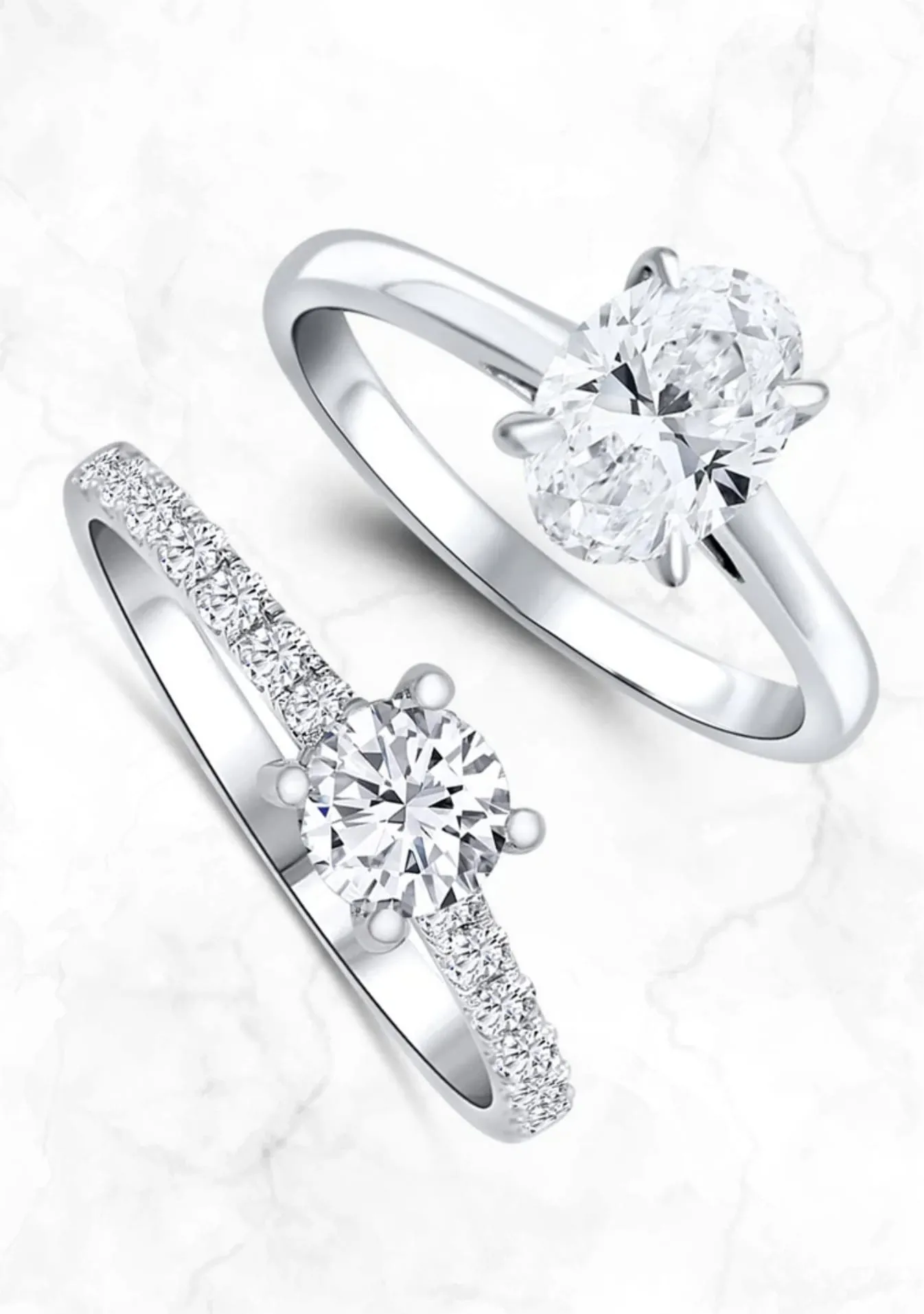 Rings over a granite like background