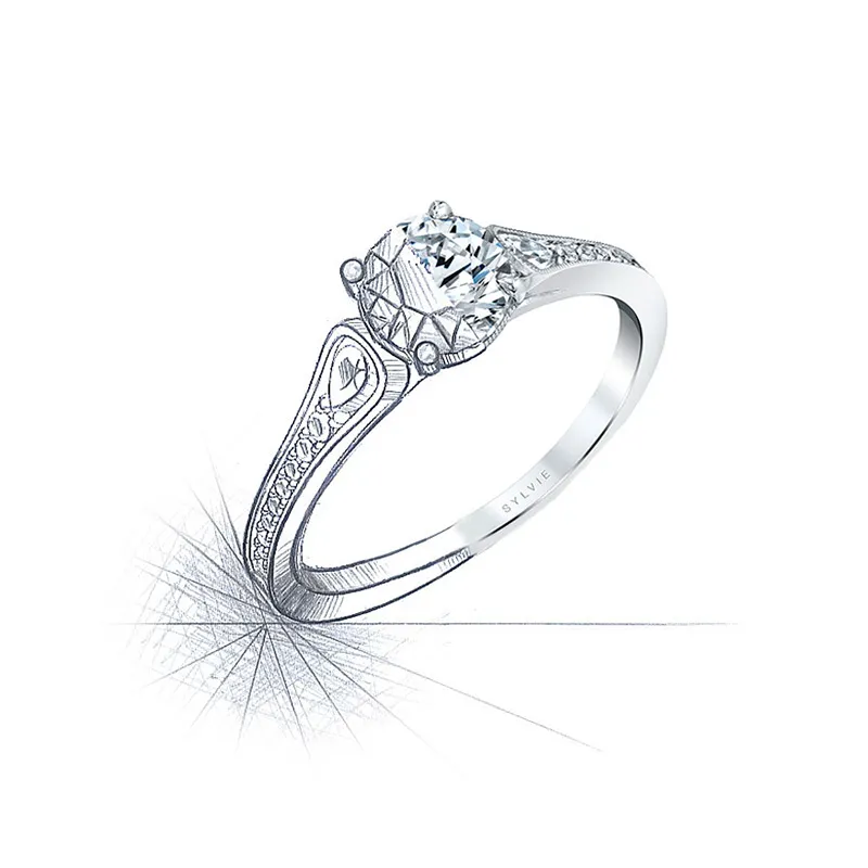 Step 1: Sketching Our custom jewelry design process begins with a sketch. Our expert jewelers will work with you to create a des
