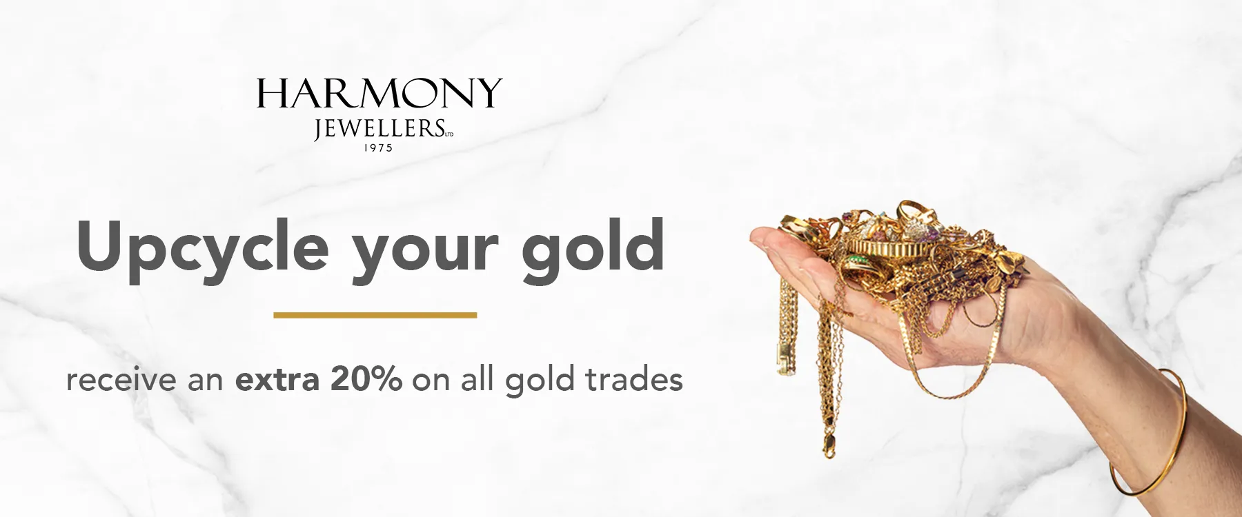 We buy gold at Harmony Jewellers in Grimsby, Ontario.