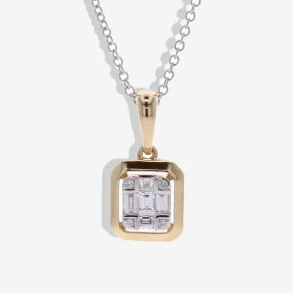 White gold diamond necklace