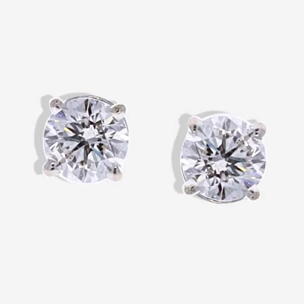 White gold diamond stud earrings