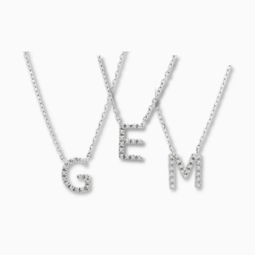  Diamond Initial Necklaces Harris Jeweler Troy, OH