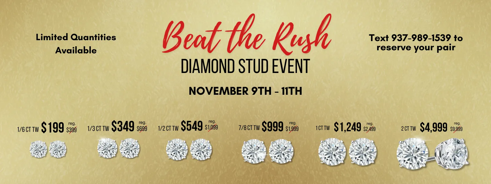 Shop our diamond stud event for both natural and lab-grown diamond studs at up to 50% off savings!