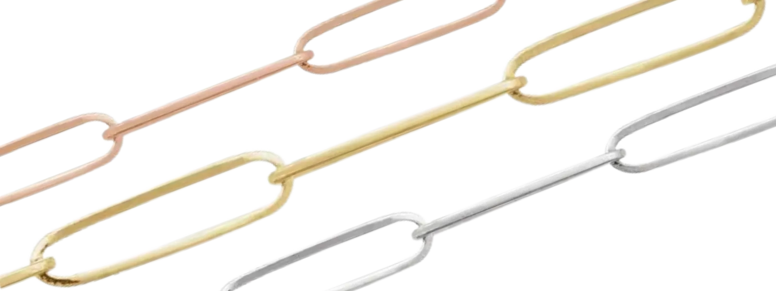 14kpaperclip2.6mm $56 per inch Harris Jeweler Troy, OH