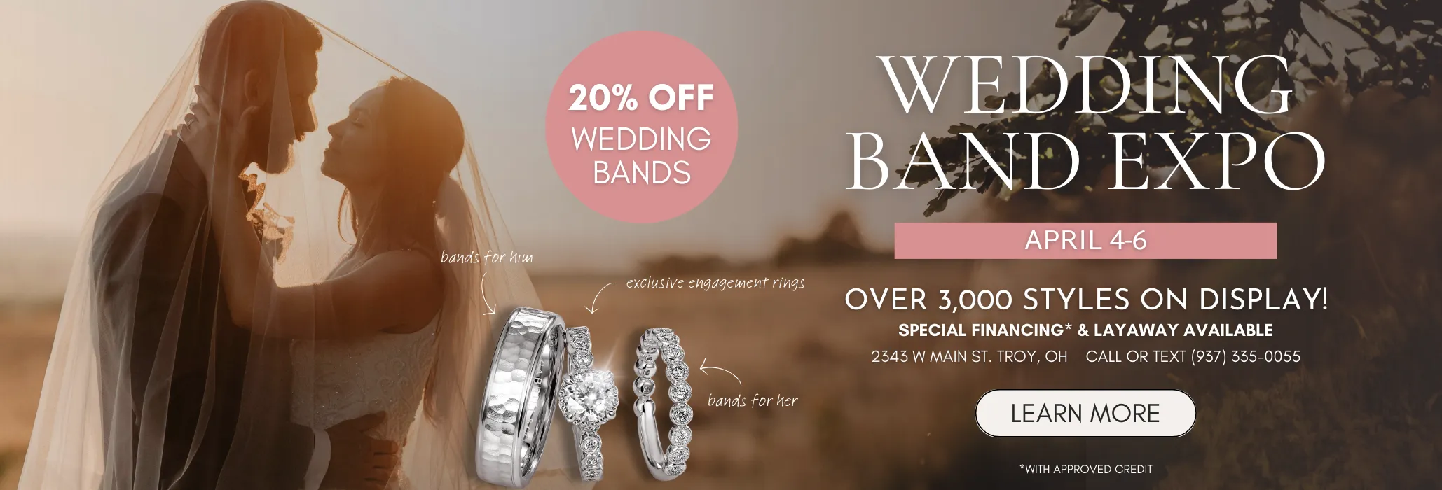 Wedding Band Expo at Harris Jeweler in Troy, Ohio. Shop thousands of engagement rings and wedding bands