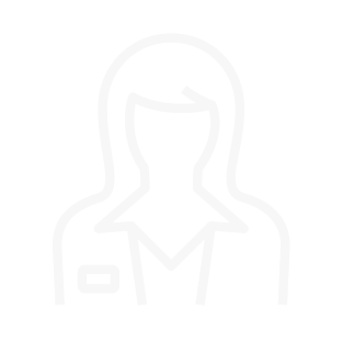 A simple pixelated outline of a person with long hair on a white background.
