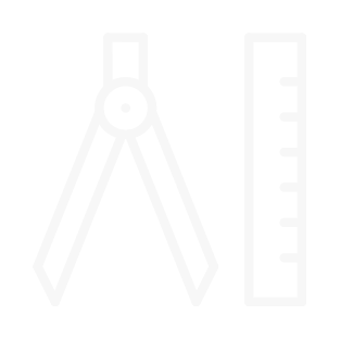 White pixelated compass and ruler icons on a light gray background.