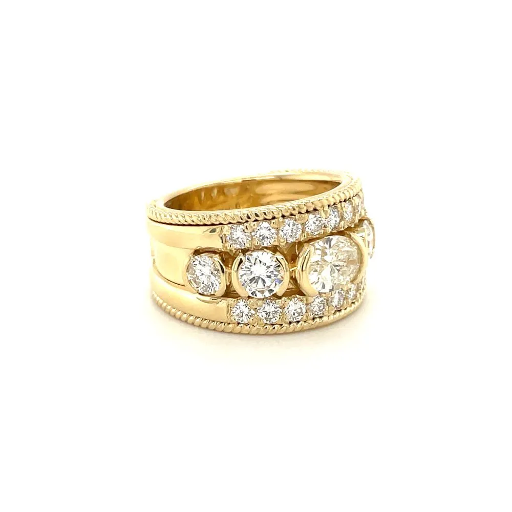 Bold Custom Ring Created from Unworn Jewelry