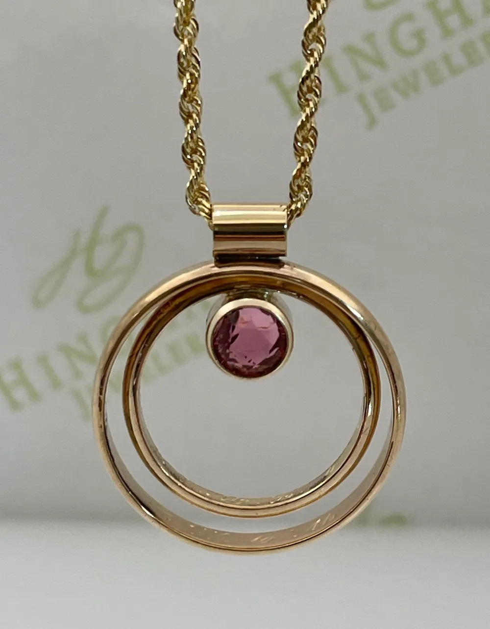 Parents' Rings, Charm Made into New Necklace