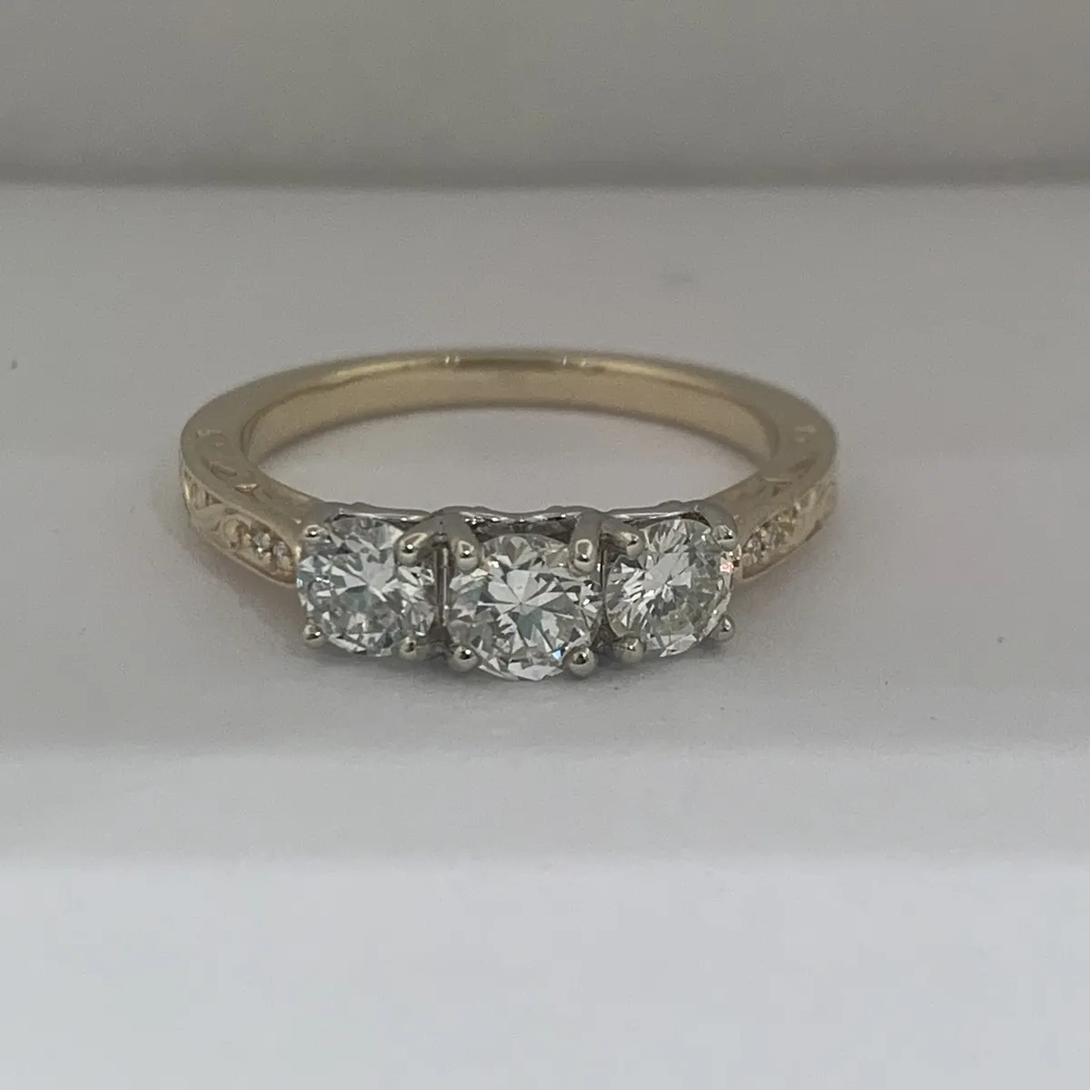 Mother's Engagement Ring Combined with Wedding Set to Create New Rings