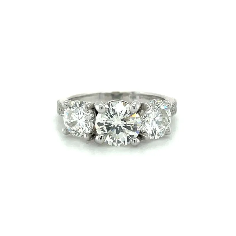 Engagement Ring Updated Using Family Diamonds