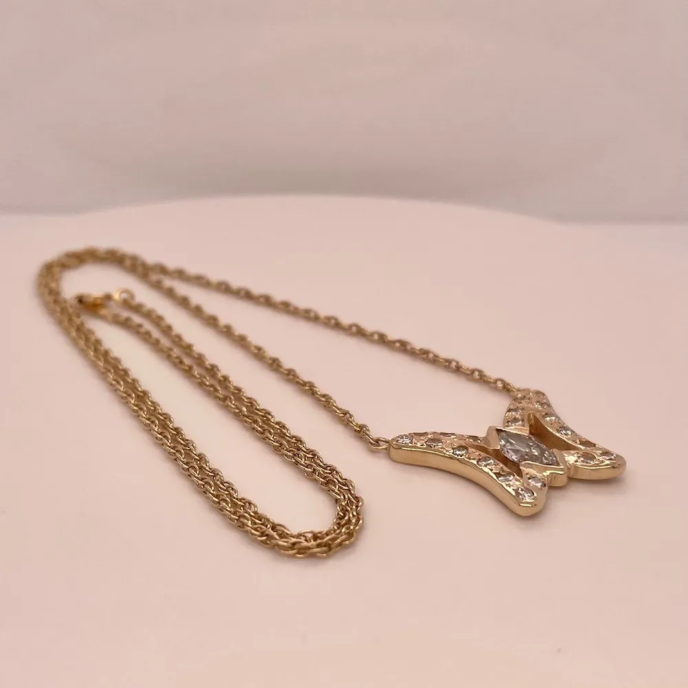 Series of Rings Transformed into Butterfly Necklace