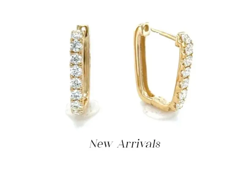 Gold hoop earrings with diamonds, and other, 