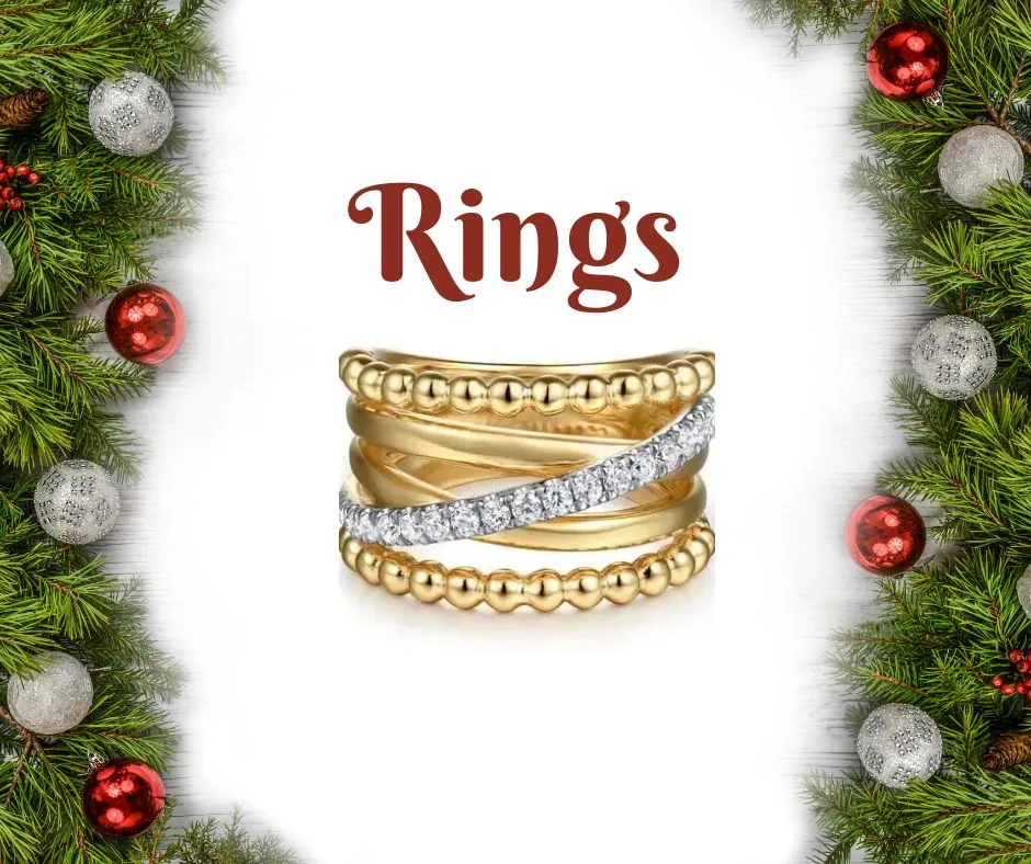 Hingham Jewelers holiday gift guide: browse our selection of gold, diamond, silver, and colored gem rings.