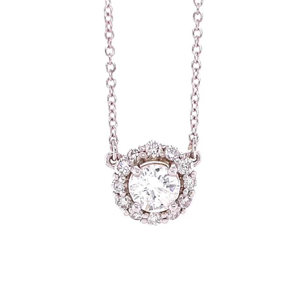 Custom Halo Necklace Created from Unworn Pieces