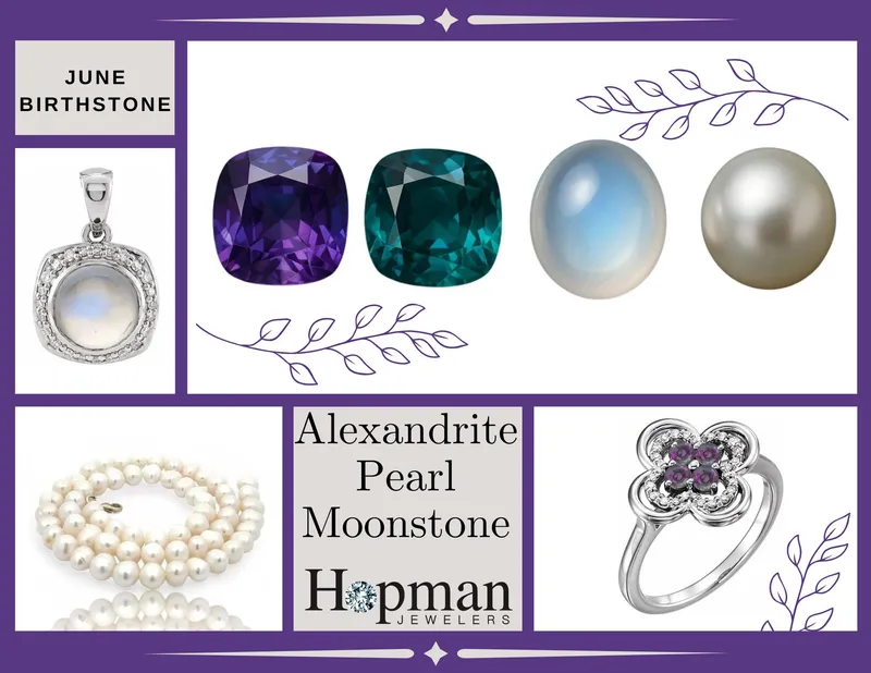Read article: June&#8217;s Birthstones: Alexandrite, Moonstone & Pearl &#8212; A Trio of Timel