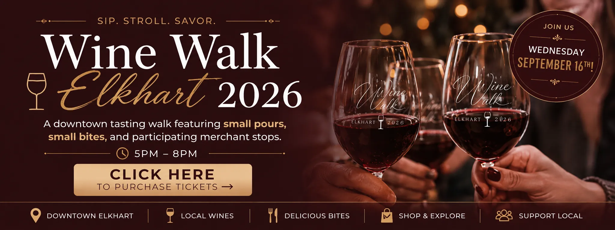 Downtown Elkhart Wine Walk Hopman Jewelers