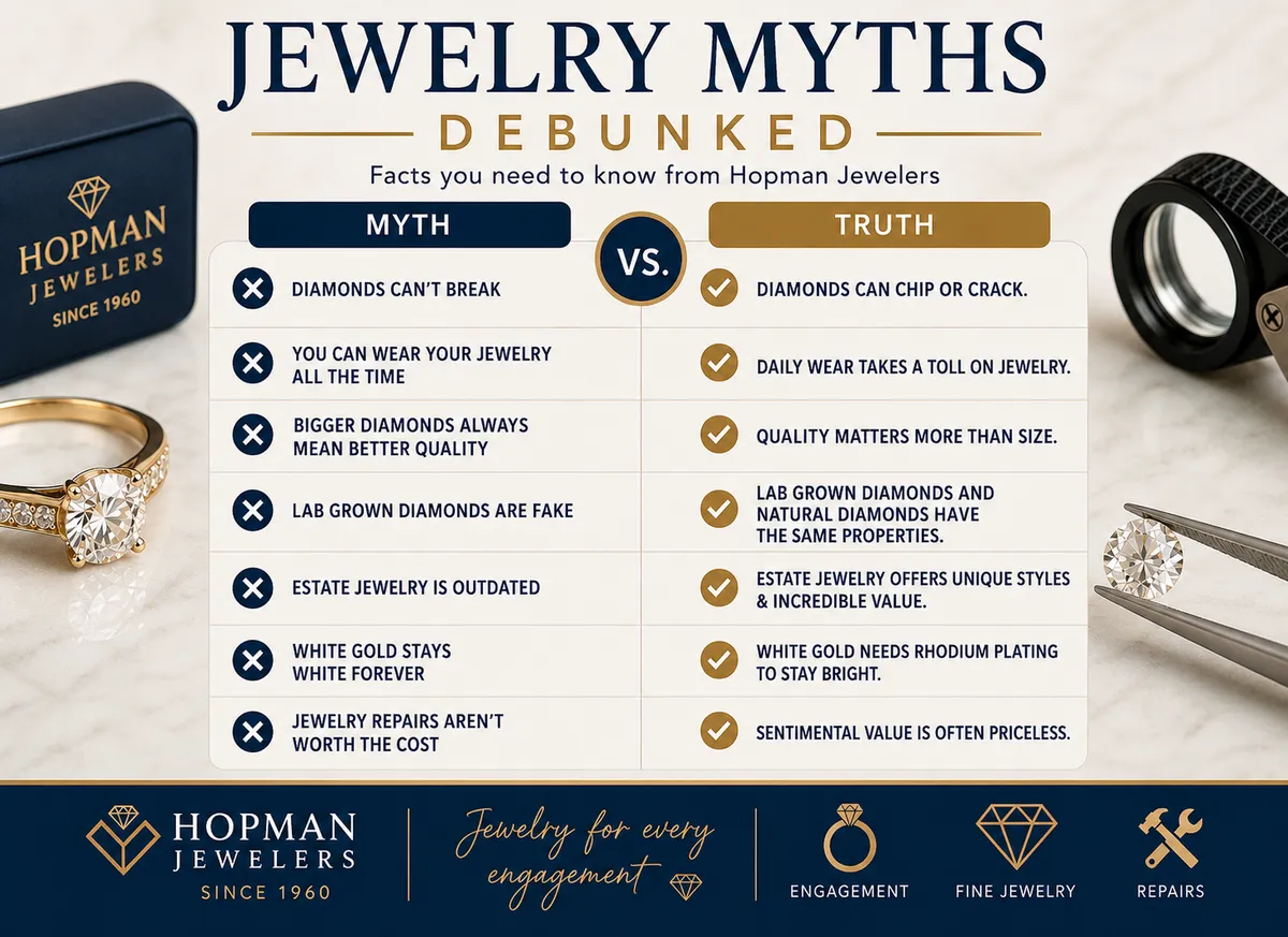 Are Common Jewelry Myths True? Jewelry Myths Debunked by Hopman Jewelers in Down