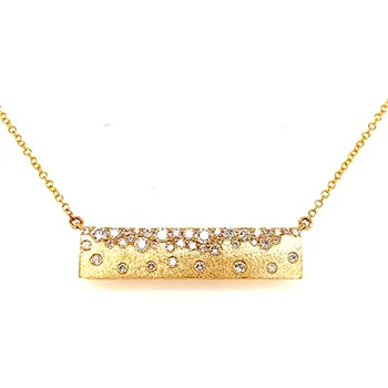 Diamond Confetti Bar Pendant