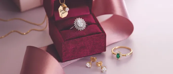 Close-up shot of stunning jewelry collection